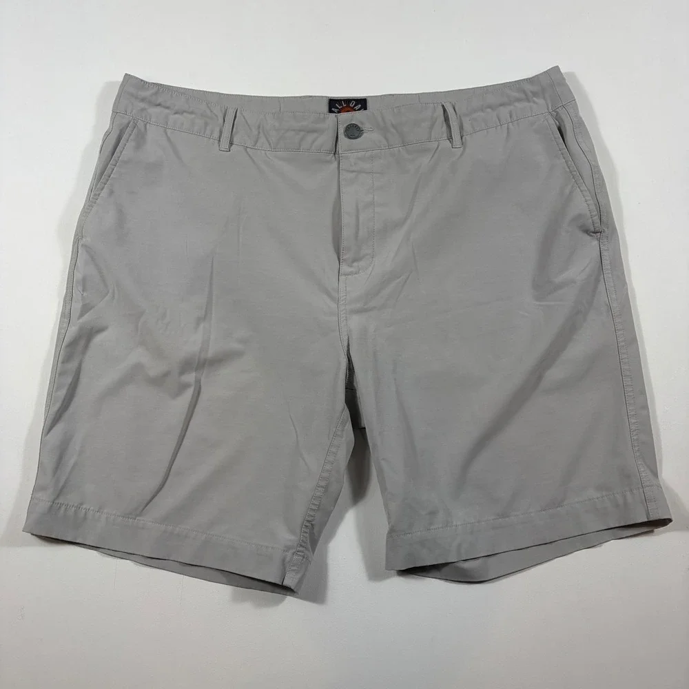 Faherty All Day Shorts Mens 40 Hybrid Stretch Quick Dry Performance Gray